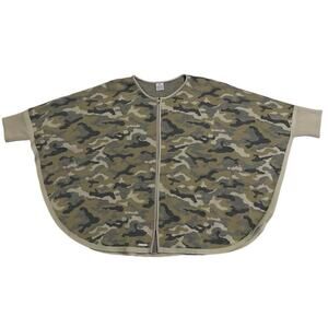 Shannie Girl Camo Zip Up Poncho One Size